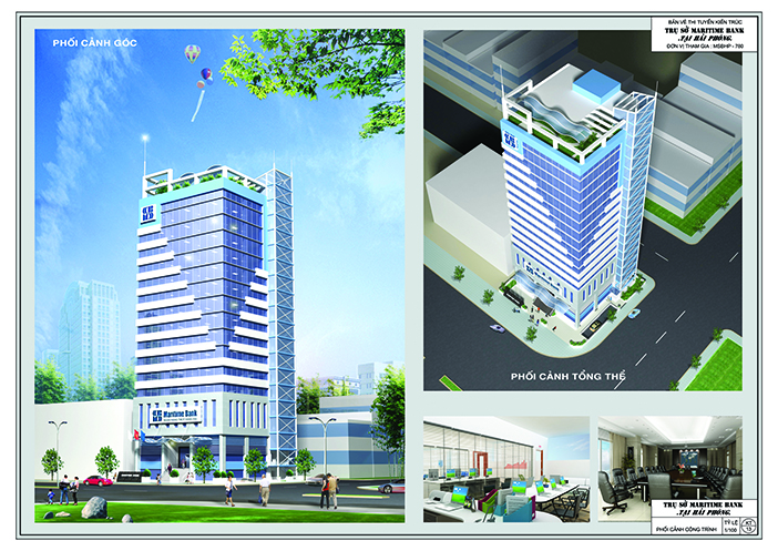 PHƯƠNG ÁN DỰ THI THIẾT KẾ TRỤ SỞ NGÂN HÀNG MSB- GIẢI NHẤT